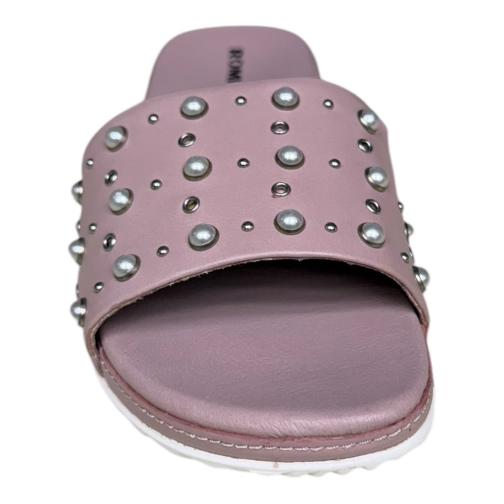 Romika Josef Seibel Florenz Studded Sandals Pink Pearl Slide EU 37/ 6.5-7.0 - Picture 7 of 12